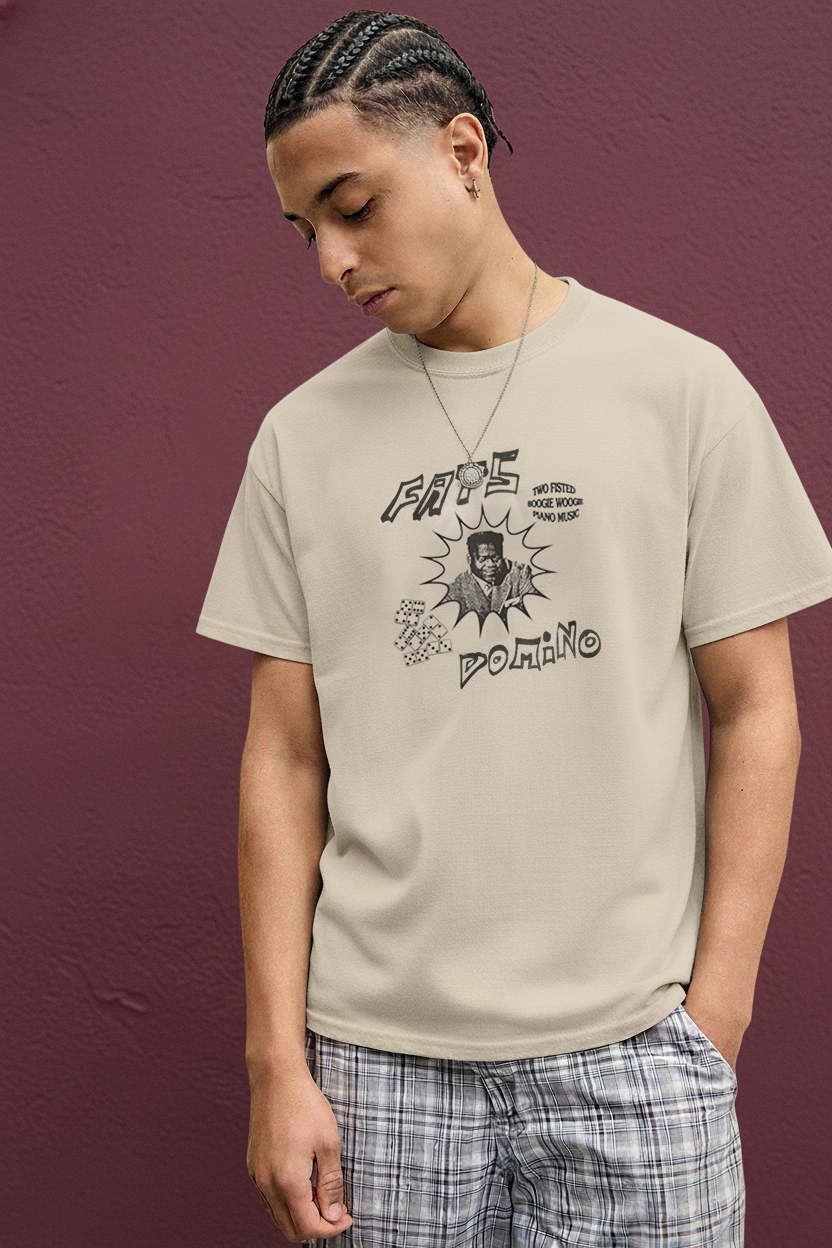 Fats Domino Vintage Portrait Tee — Retro Rock ’n’ Roll Graphic Shirt