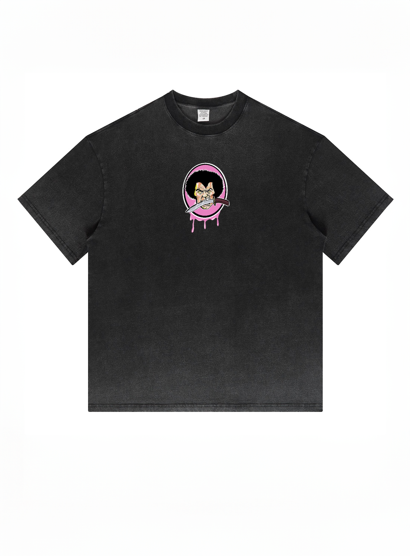Dopamine Dressing Washed Gradient Stir Fried T-shirt