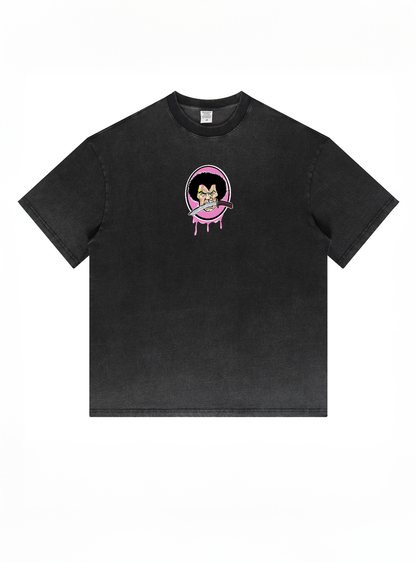Dopamine Dressing Washed Gradient Stir Fried T-shirt