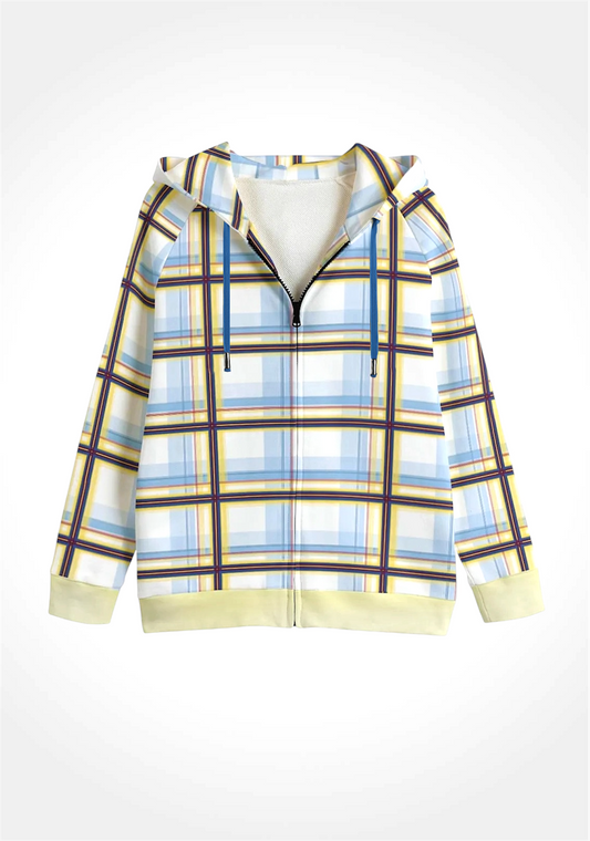 Sunset Tartan Raglan Hoodie