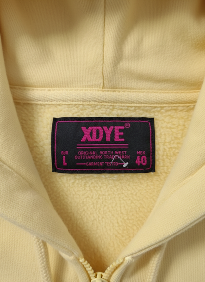 Faded yellow Zip Up Hoodie