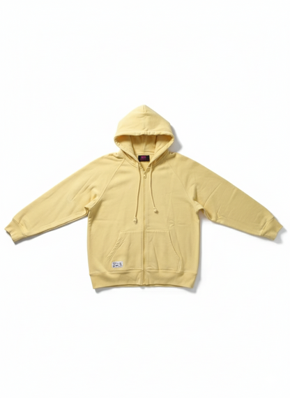 Faded yellow Zip Up Hoodie