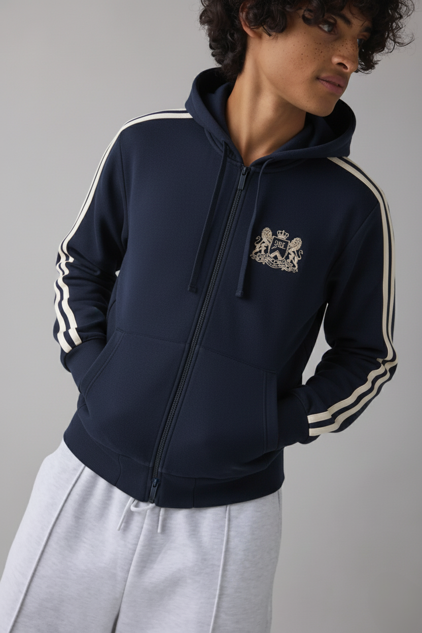 Zip-Up Hoodie Navy